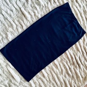 BB Dakota Classic Midi Navy Pencil Skirt